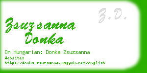 zsuzsanna donka business card